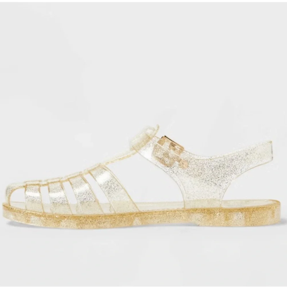 Glitter Jelly Sandals with Buckle by Universal Thread - Picture 2 of 3